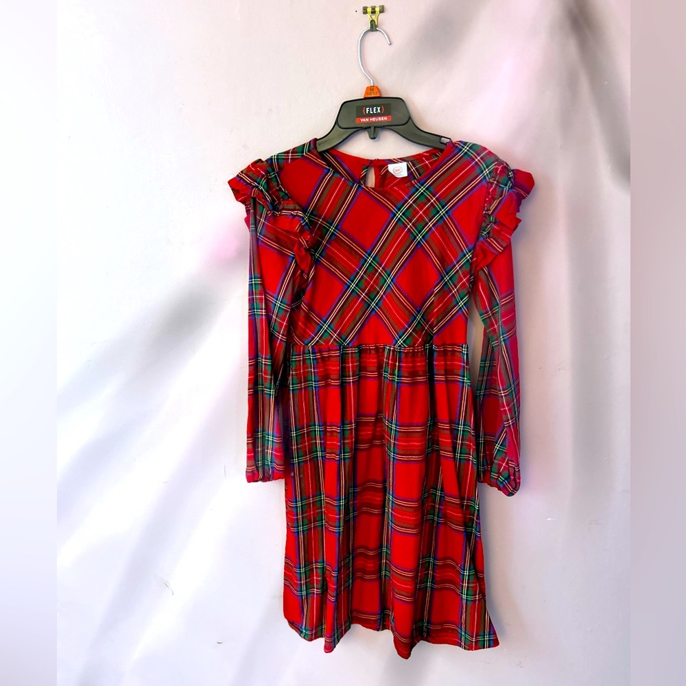 Wondernation holiday plaid dress size 14/16 girls